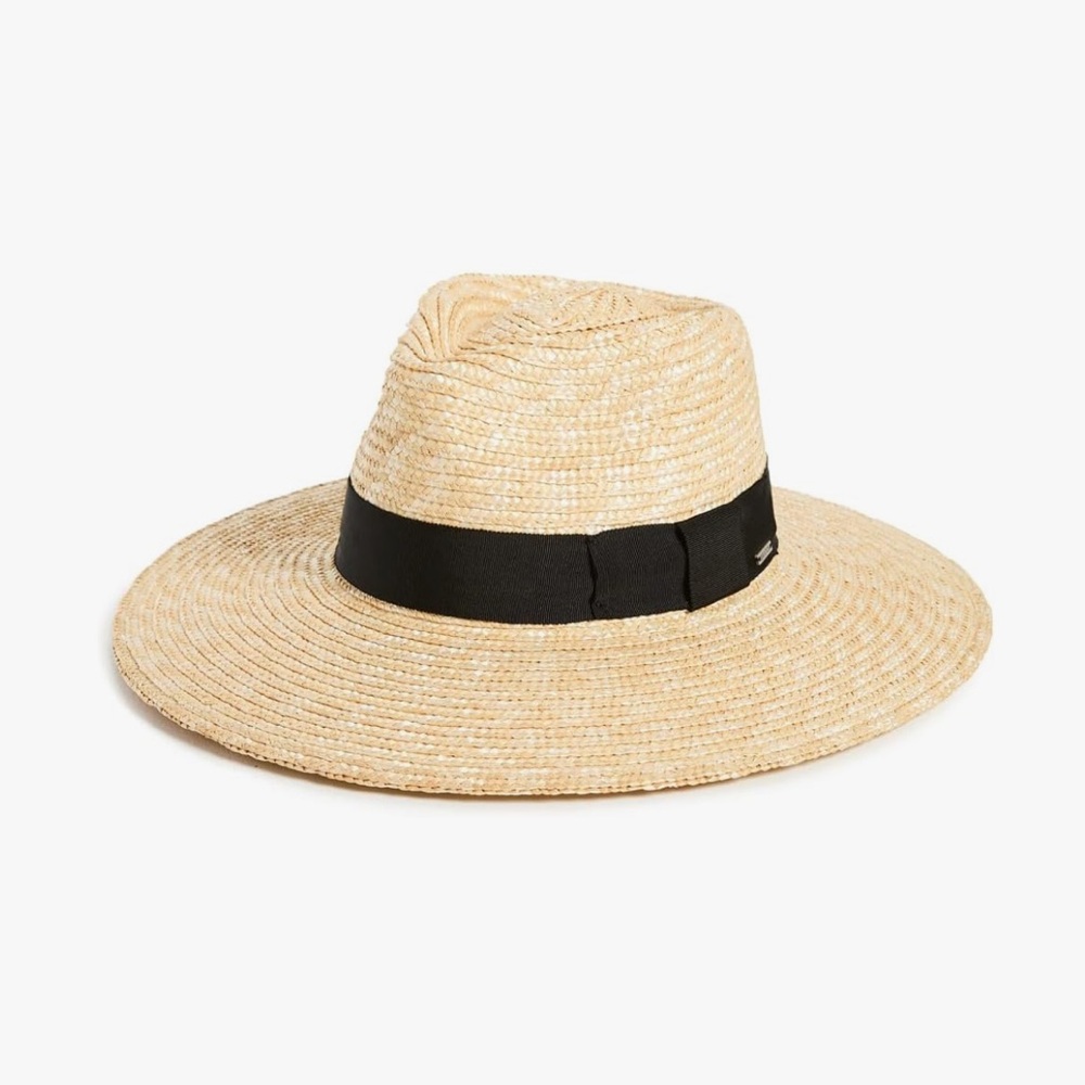 Brixton Joanna Straw Hat with Black Trim